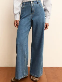 Denim stretch con gamba larga - BLUE JEANS