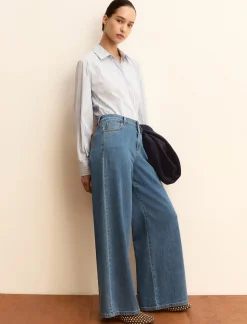 Denim stretch con gamba larga - BLUE JEANS