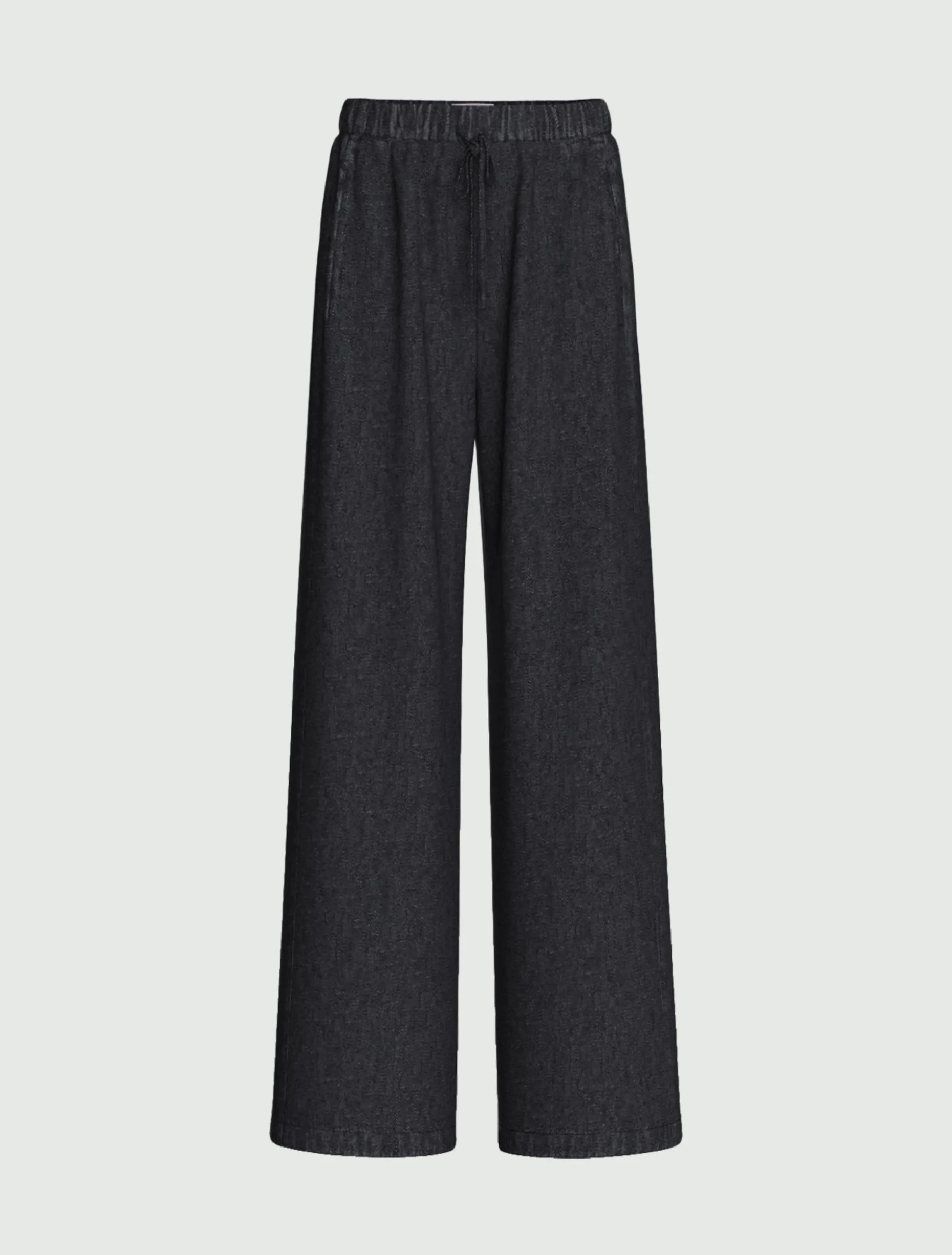 Denim jogger ampio - NERO