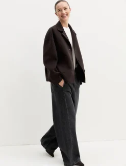 Denim jogger ampio - NERO
