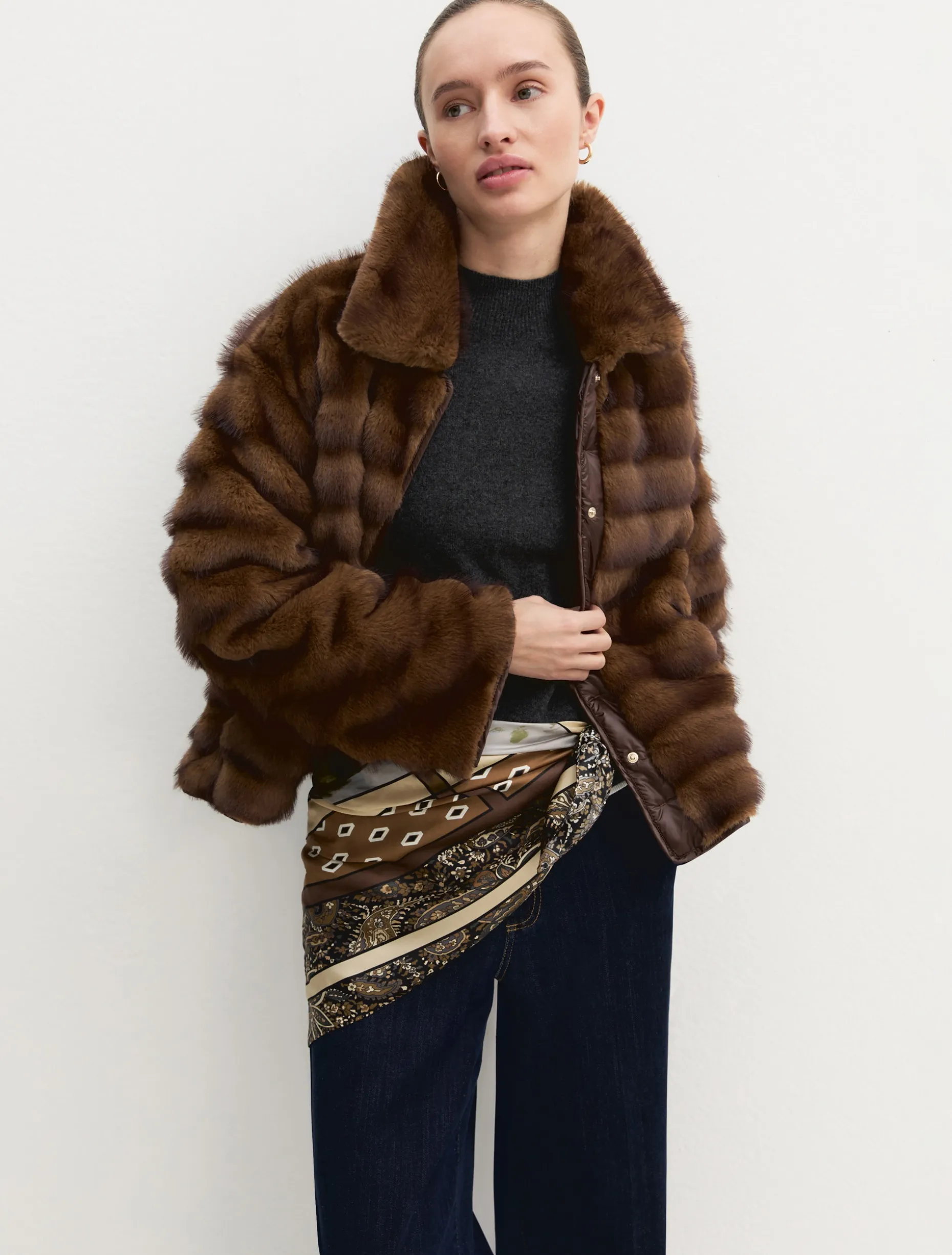 Foulard in seta - CAMMELLO