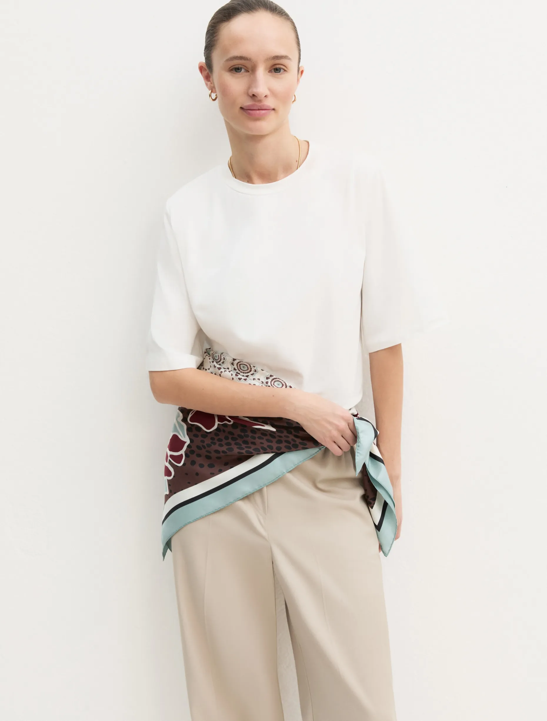 Foulard in seta - MARRONE