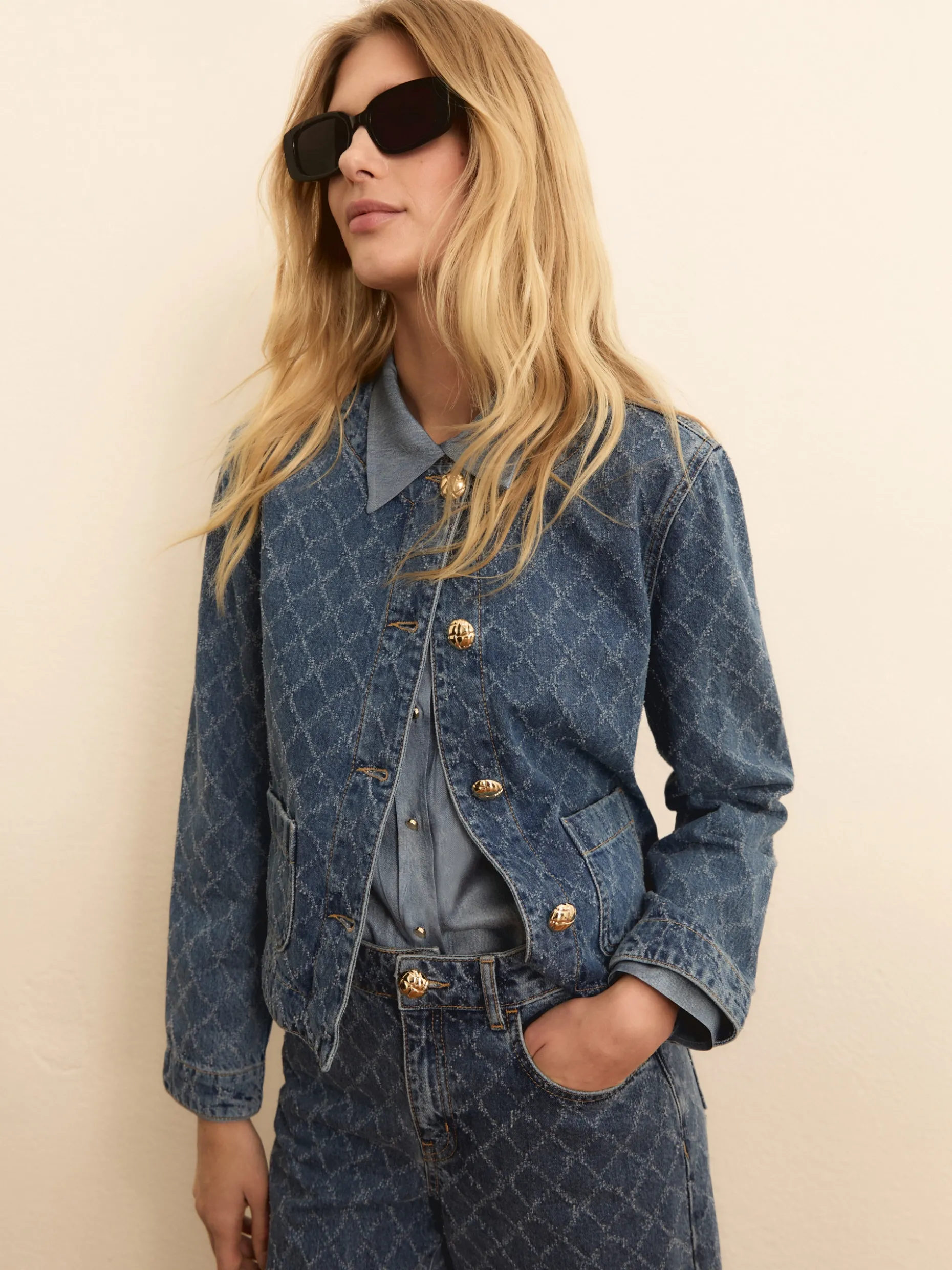 Giacca corta in denim - BLUE JEANS
