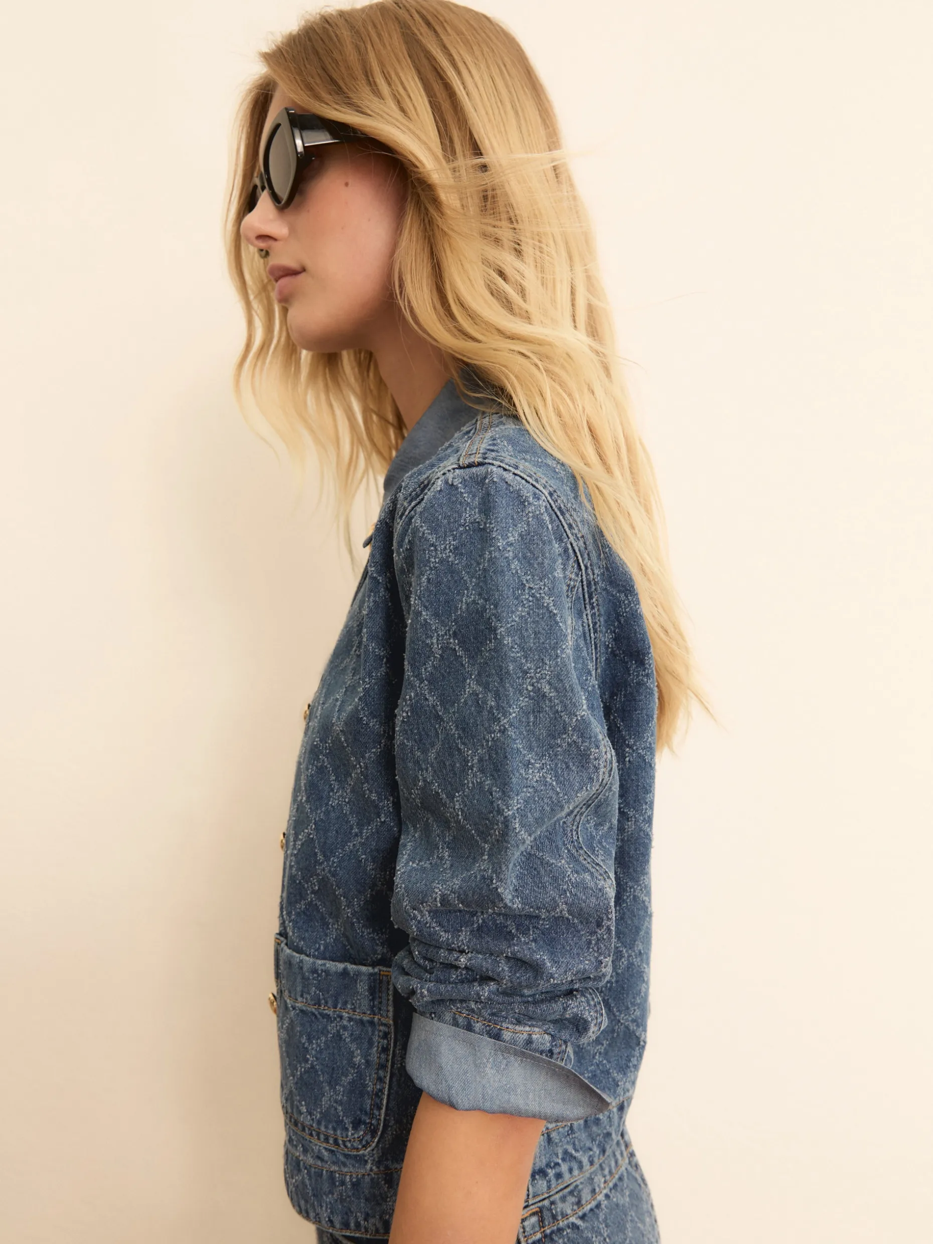 Giacca corta in denim - BLUE JEANS