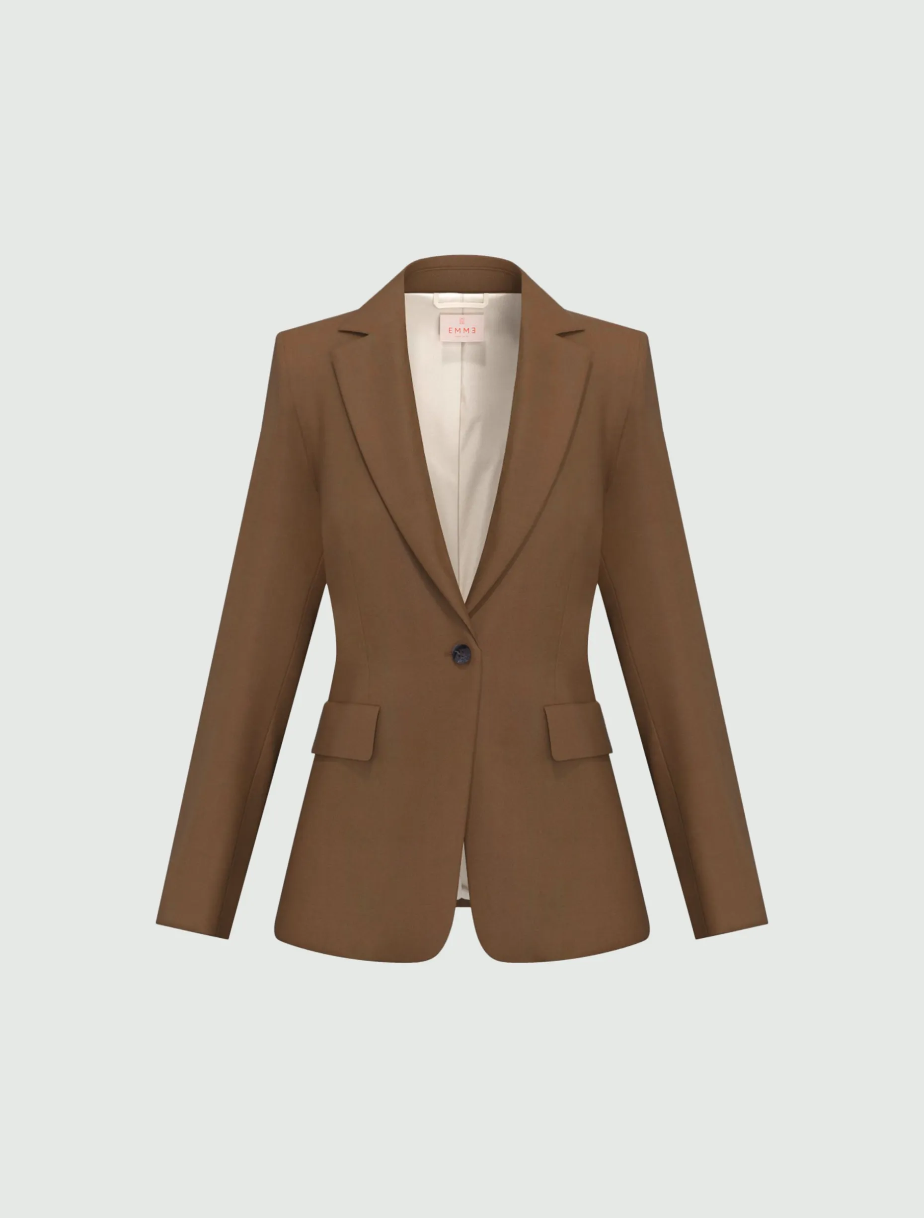 Giacca in monopetto stretch - KAKI