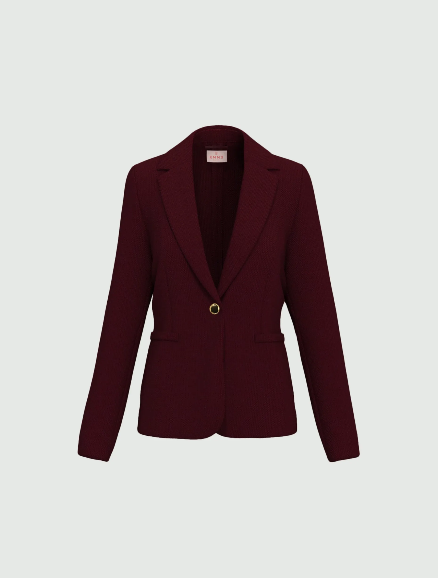 Giacca sfiancata in stuoia stretch - MATTONE ROSSO