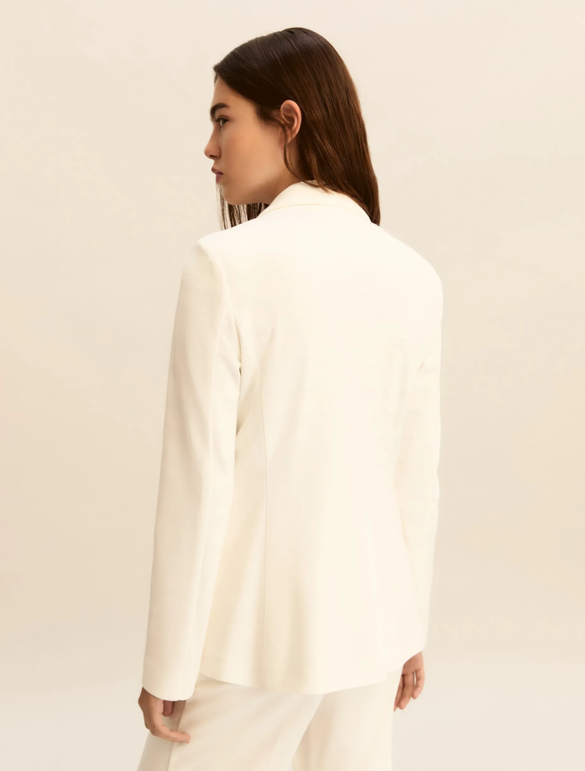 Giacca doppiopetto in jersey stretch - BIANCO