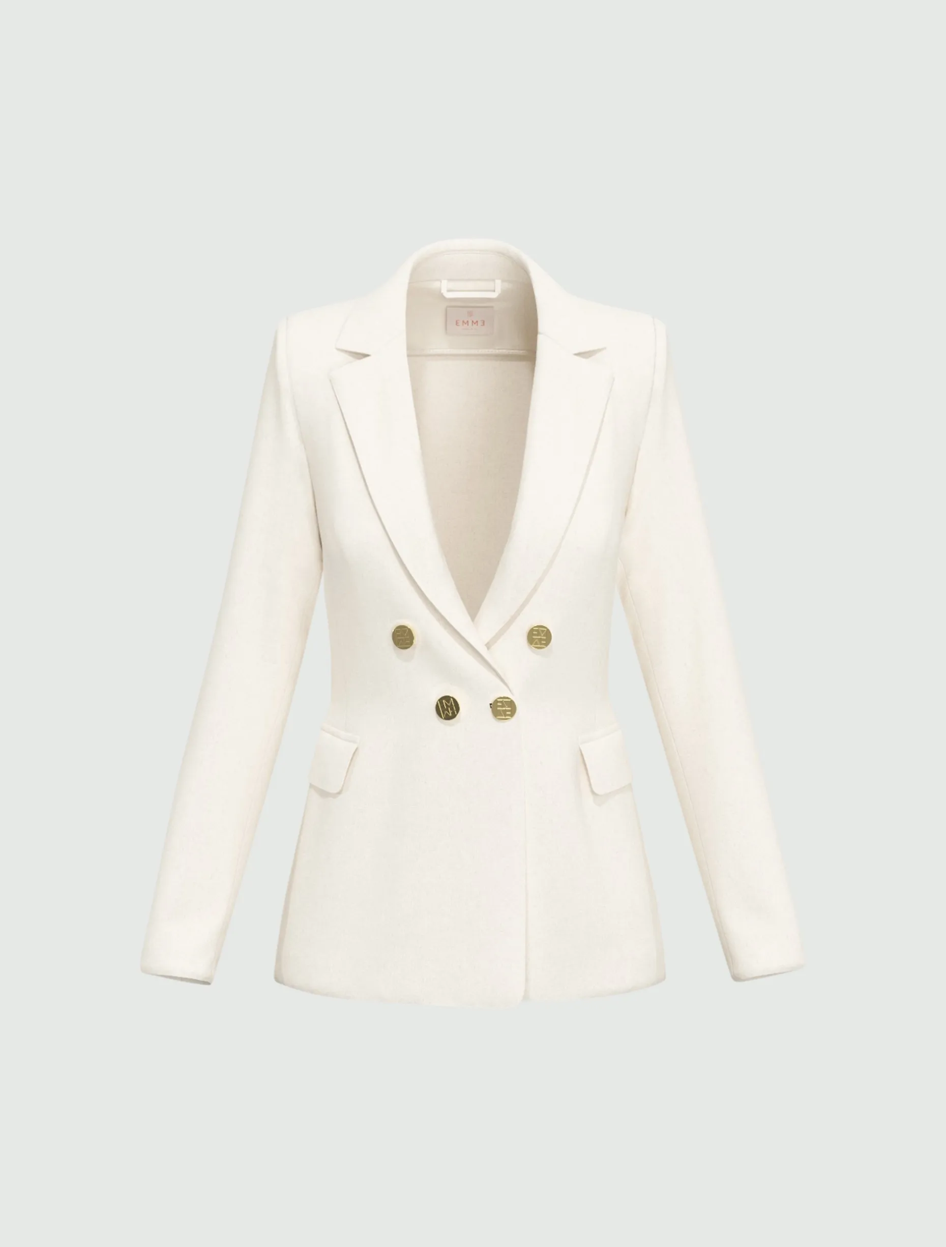 Giacca doppiopetto in jersey stretch - BIANCO