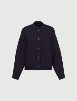 Giacca dritta in double - BLU