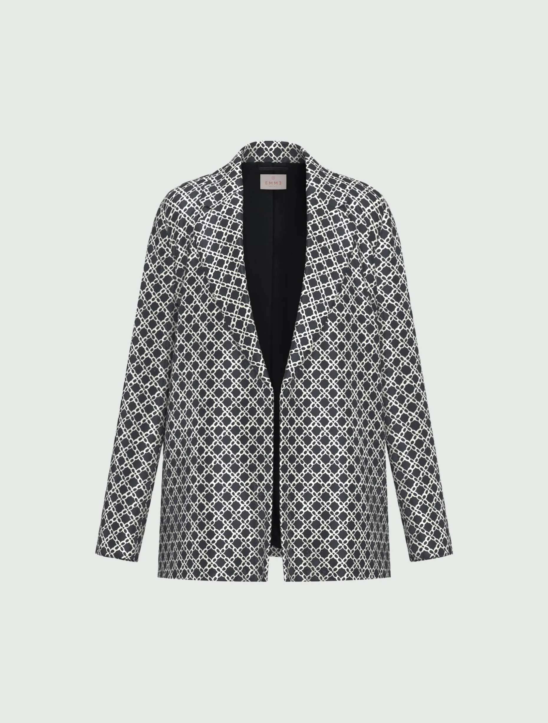 Giacca in twill stampato - BLU