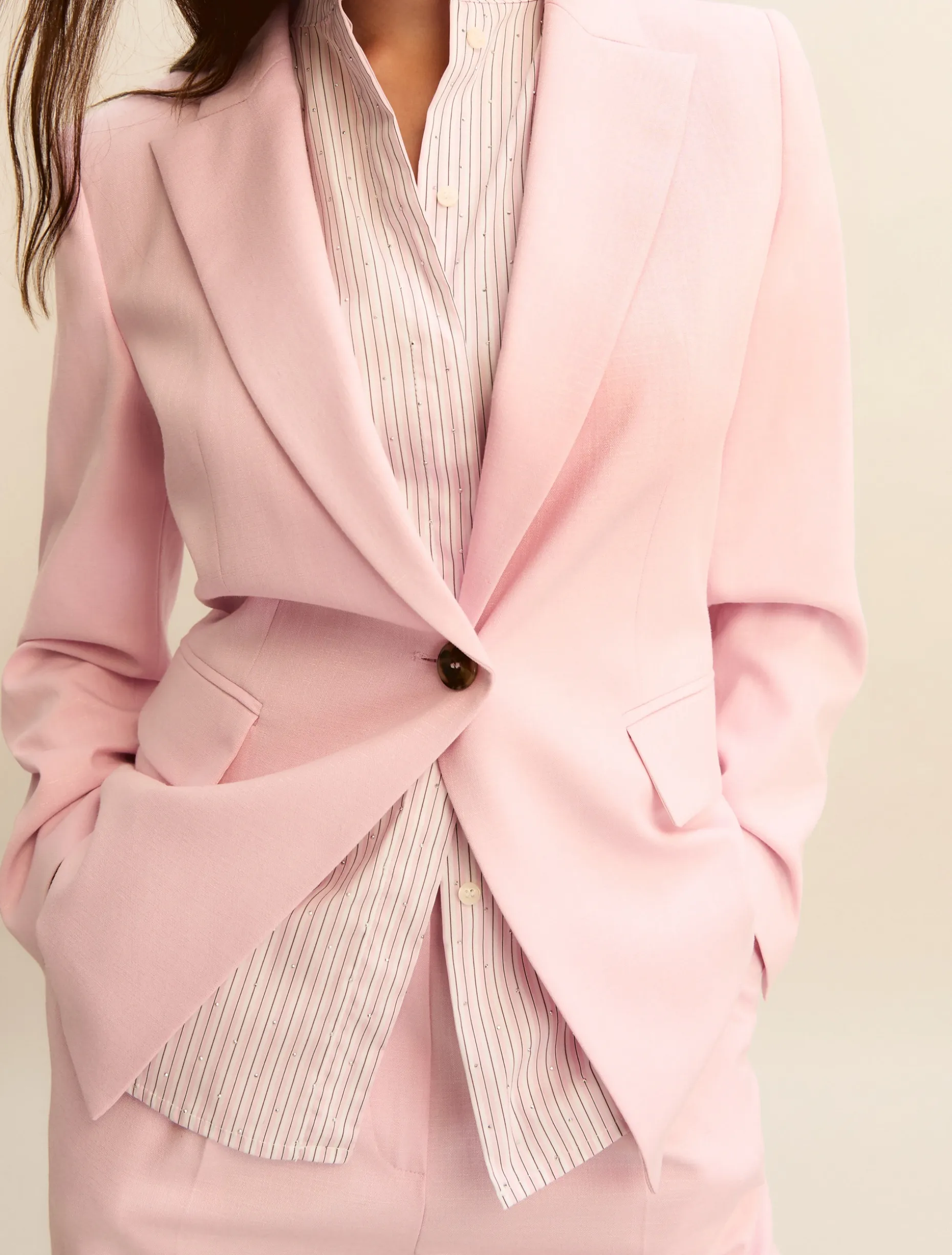 Giacca in viscosa con lamé - ROSA