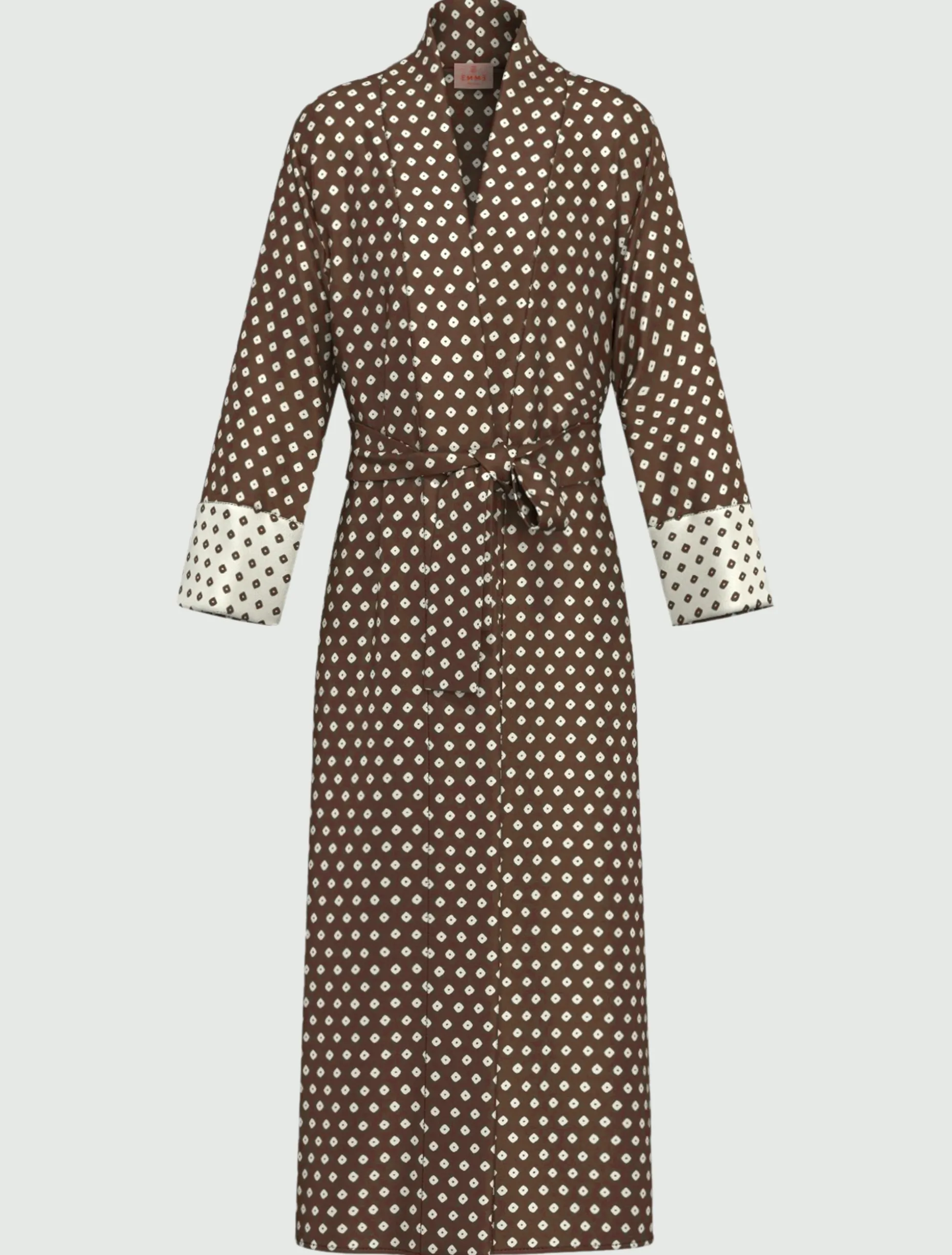 Kimono in twill stampato - KAKI