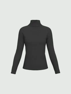 Maglia a lupetto in viscosa - ANTRACITE