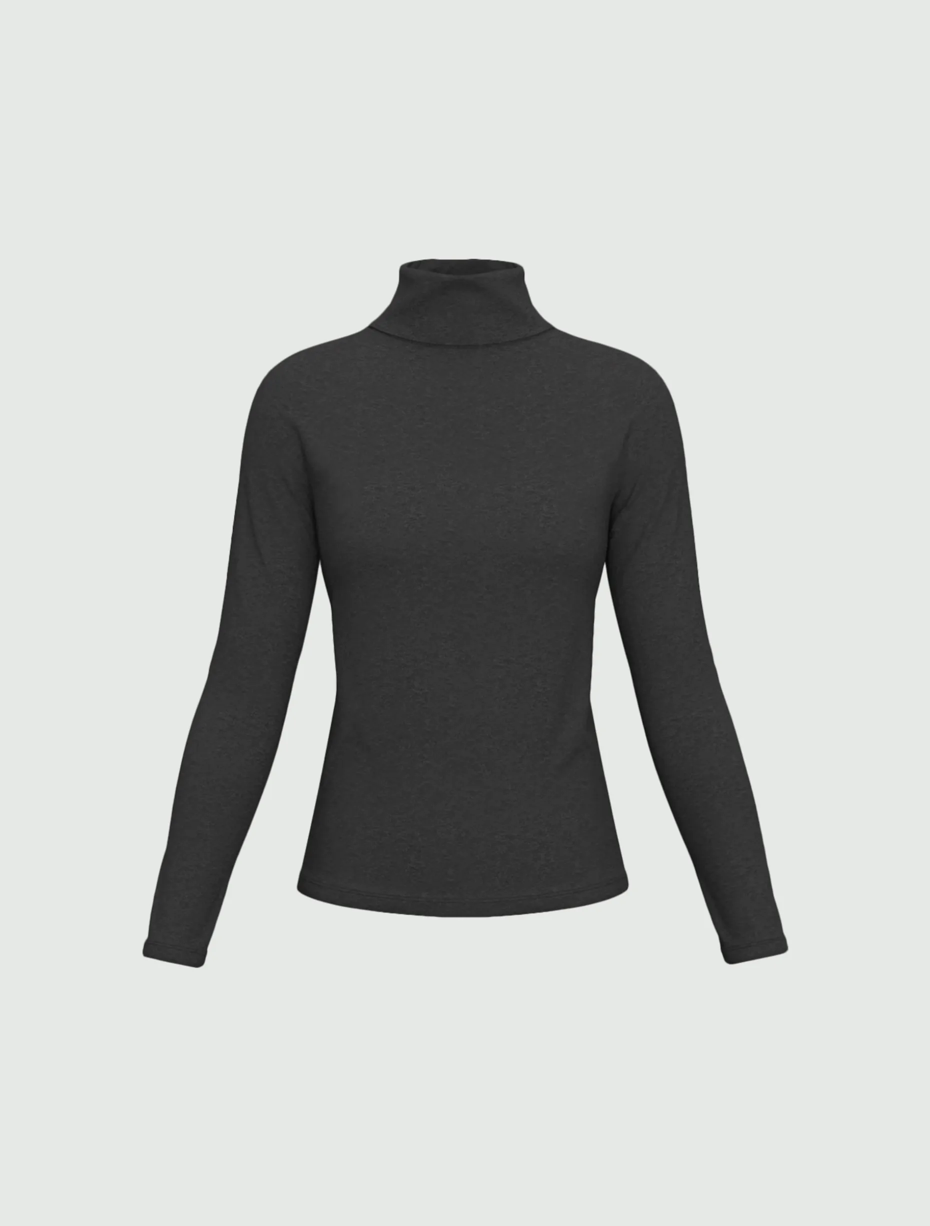 Maglia a lupetto in viscosa - ANTRACITE