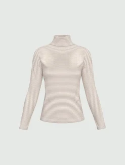 Maglia a lupetto in viscosa - BEIGE