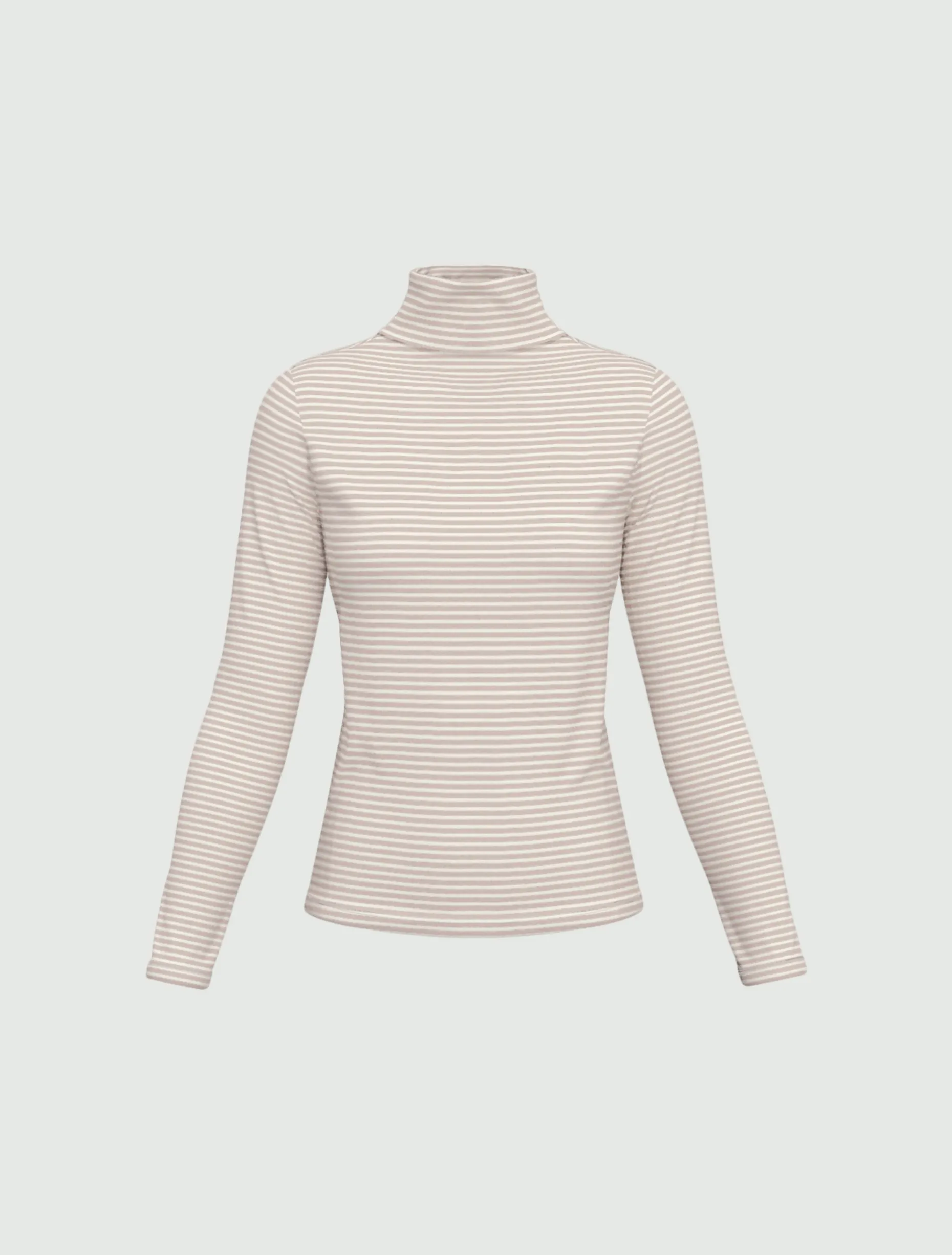 Maglia a lupetto in viscosa - BEIGE