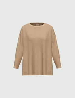 Maglia con lurex e micro paillette - BEIGE