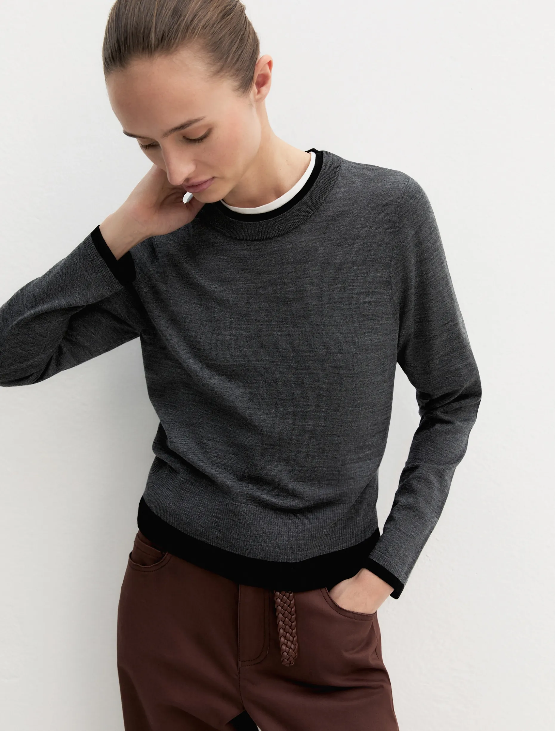 Maglia in pura lana - GRIGIO MEDIO