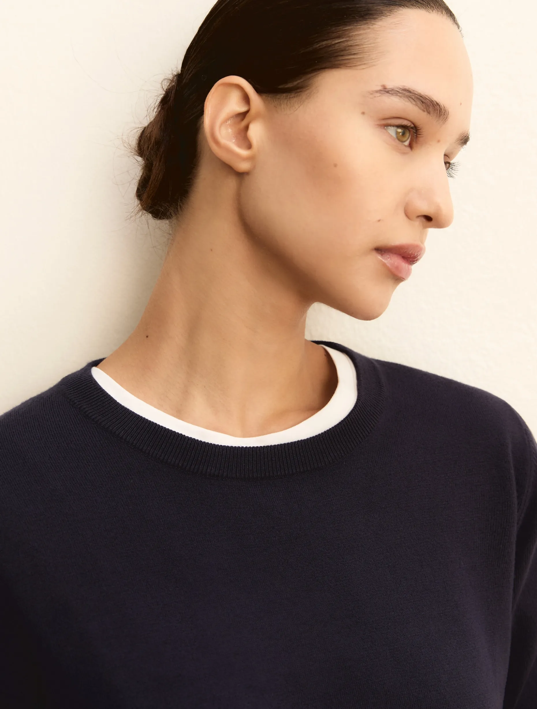 Maglia in viscosa stretch - BLU