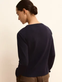 Maglia in viscosa stretch - BLU