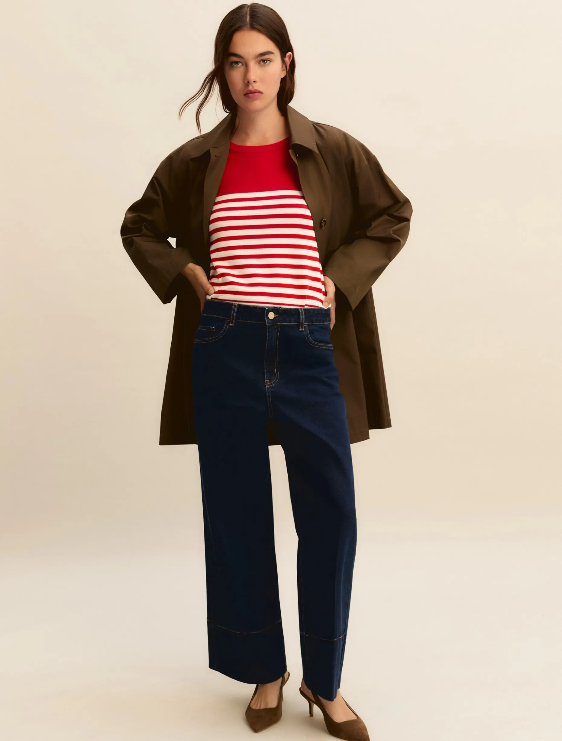 Maglia in viscosa stretch - ROSSO