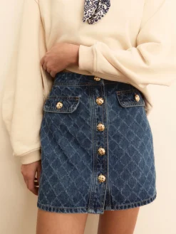Mini gonna in denim - BLUE JEANS