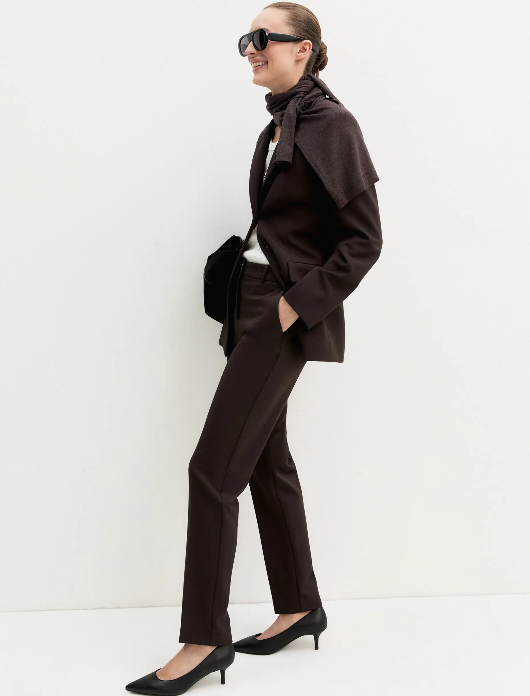 Pantalone aderente stretch - TESTA DI MORO