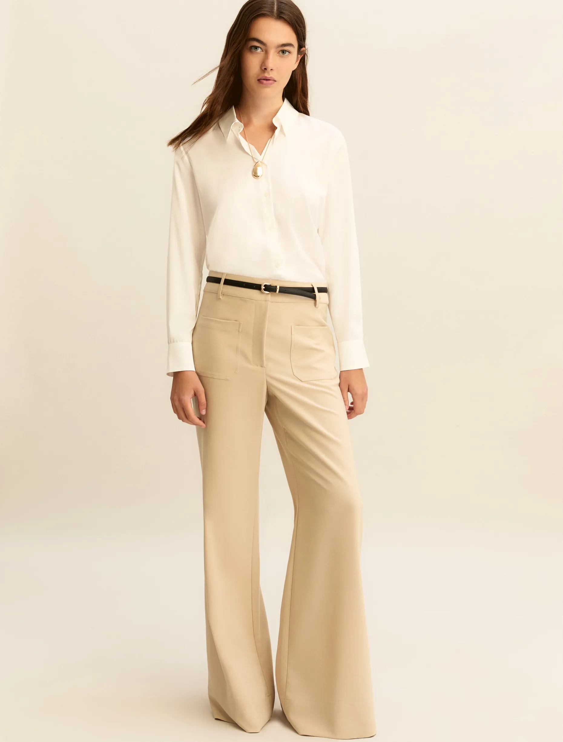 Pantalone bistretch - BEIGE
