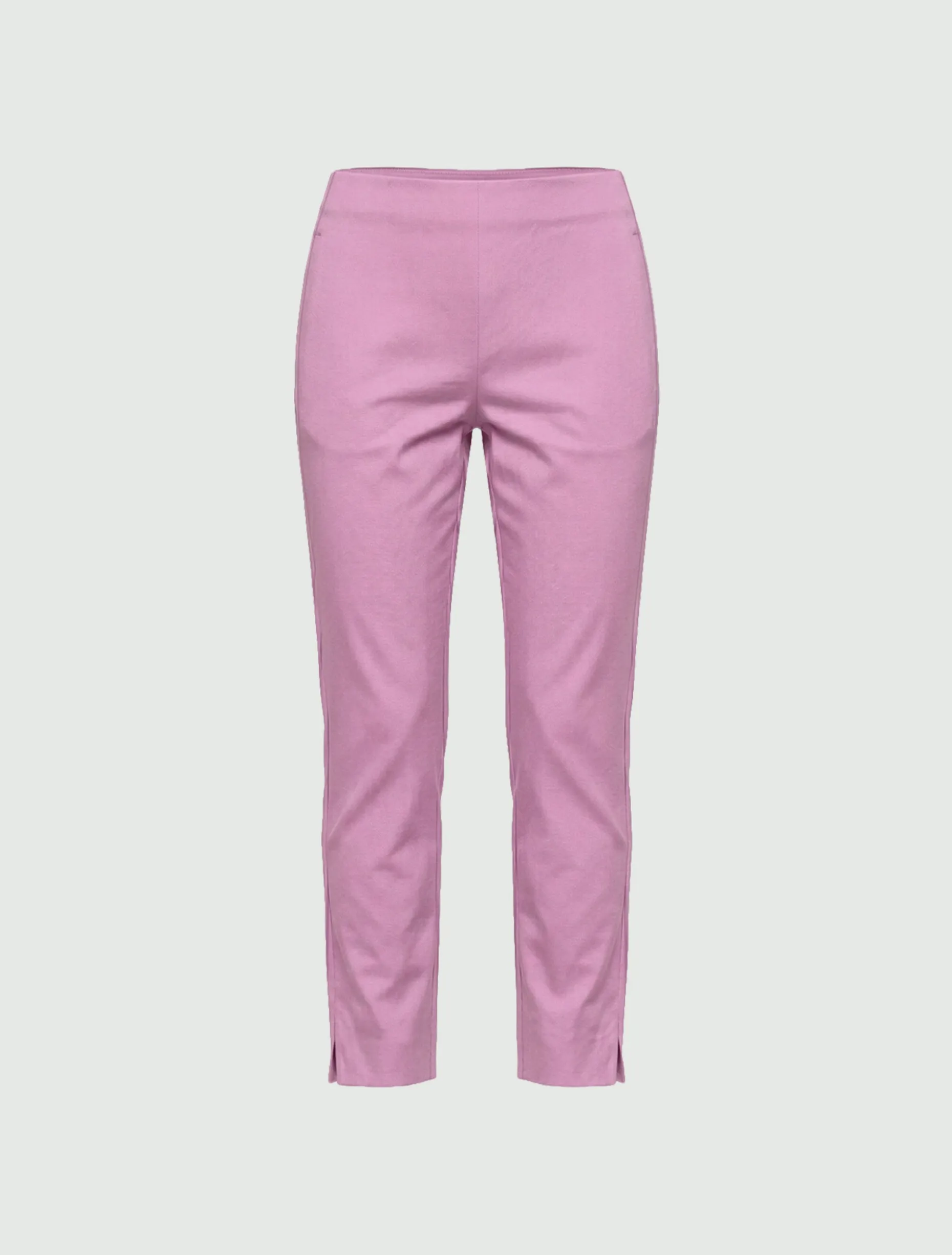 Pantalone capri in cotone stretch - ROSA INTENSO