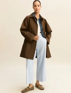 Pantalone cropped in jersey - AZZURRO
