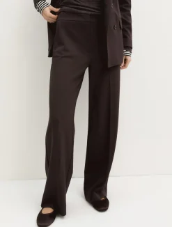 Pantalone dritto in jersey stretch - TESTA MORO
