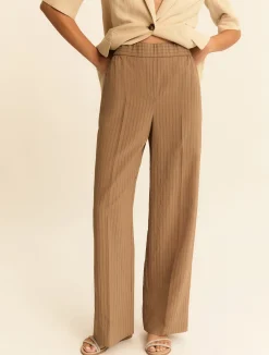 Pantalone dritto in misto viscosa - CAMMELLO