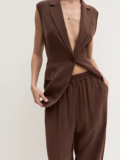 Pantalone fluido con coulisse - CAFFE`