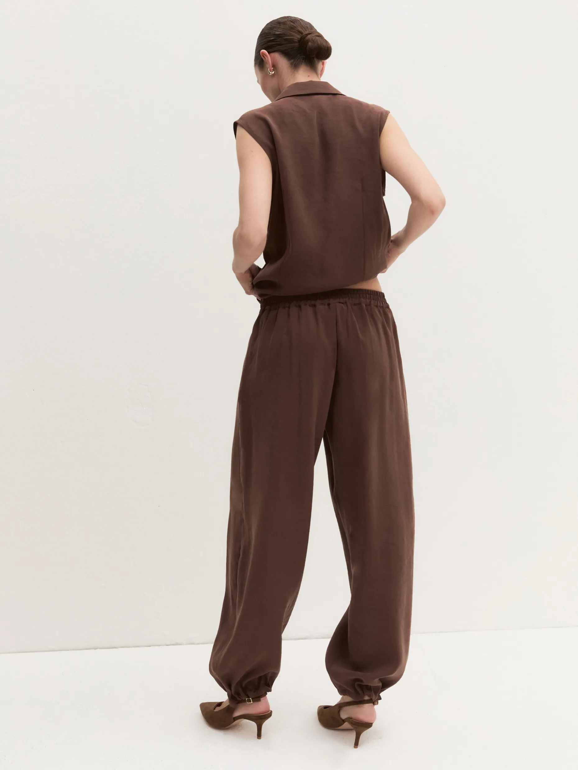 Pantalone fluido con coulisse - CAFFE`