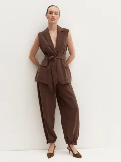 Pantalone fluido con coulisse - CAFFE`