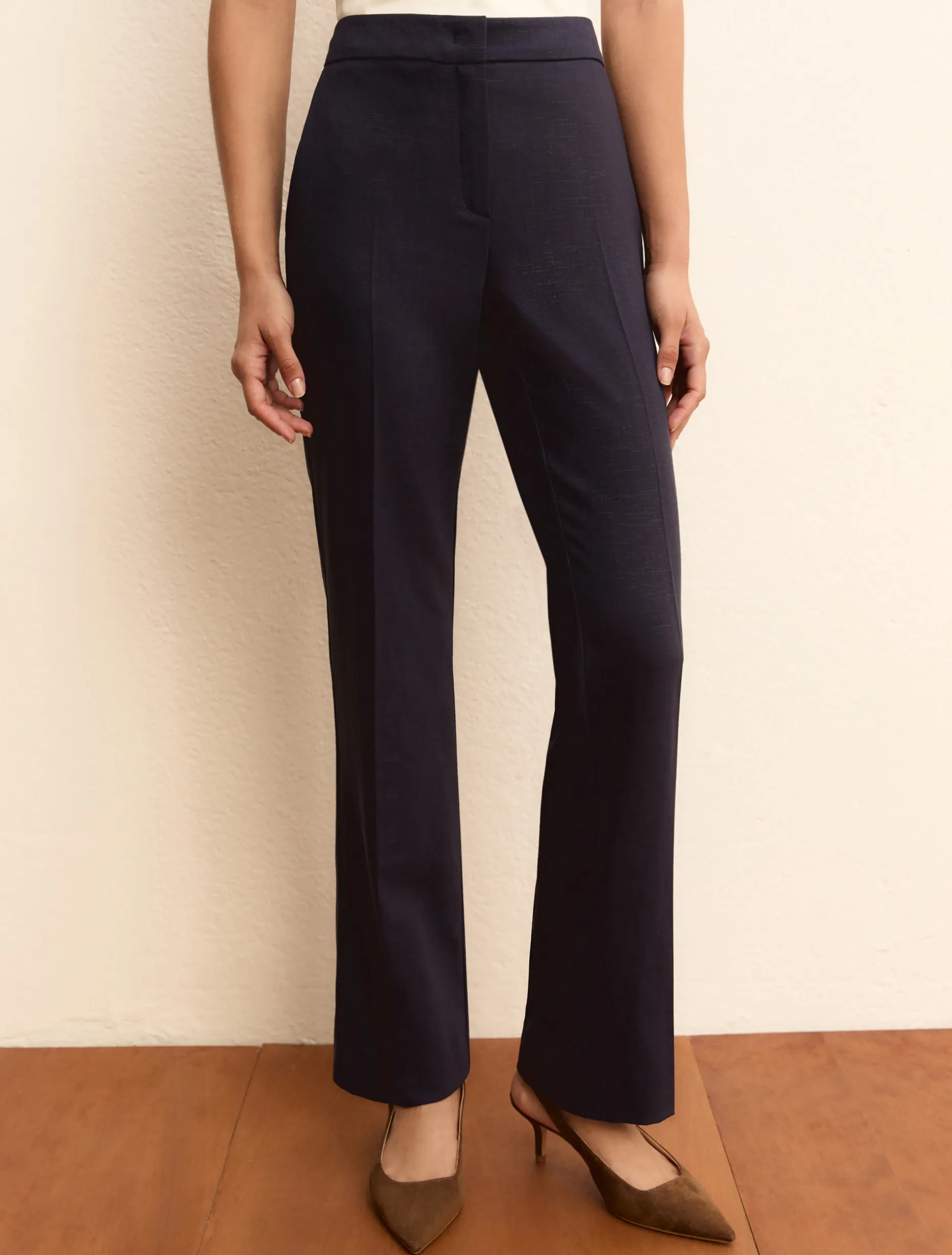 Pantalone fluido con lamé - BLU
