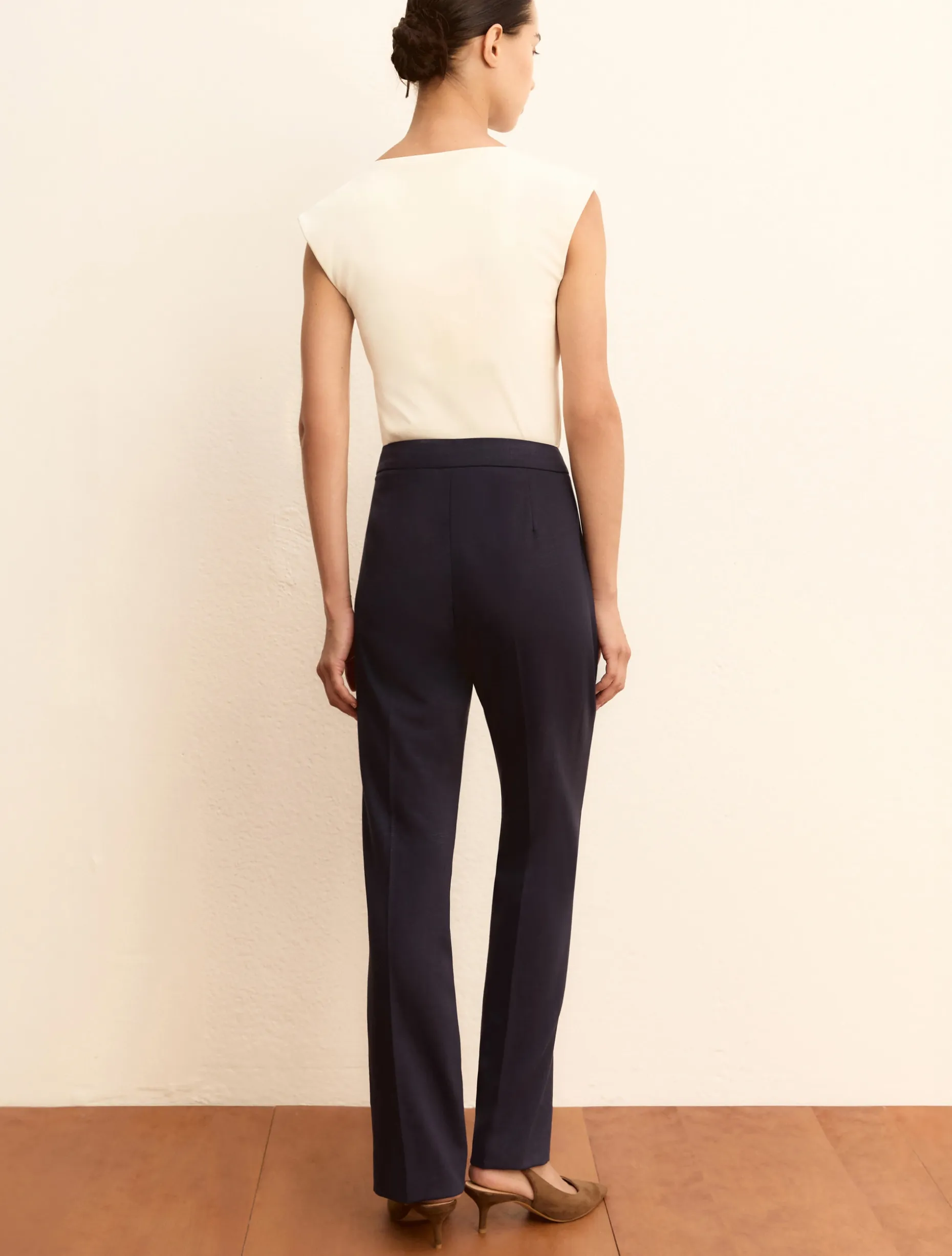 Pantalone fluido con lamé - BLU