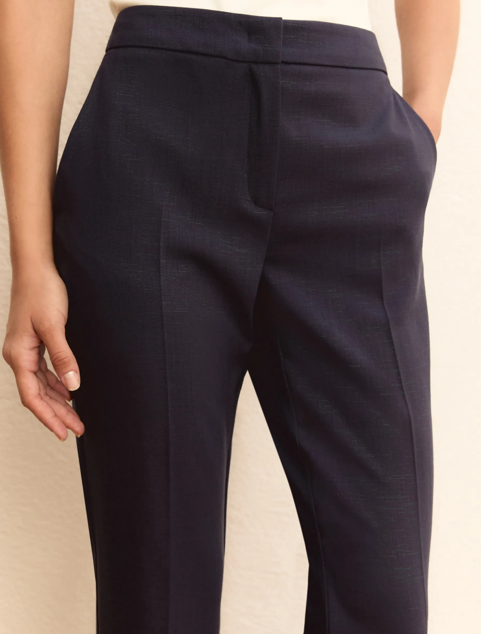 Pantalone fluido con lamé - BLU