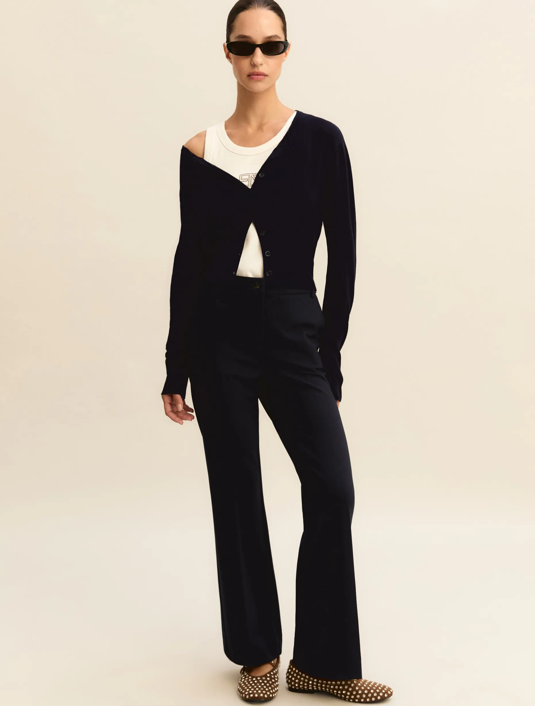 Pantalone in jersey stretch - BLU