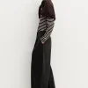 Pantalone in raso stretch - GRAFITE
