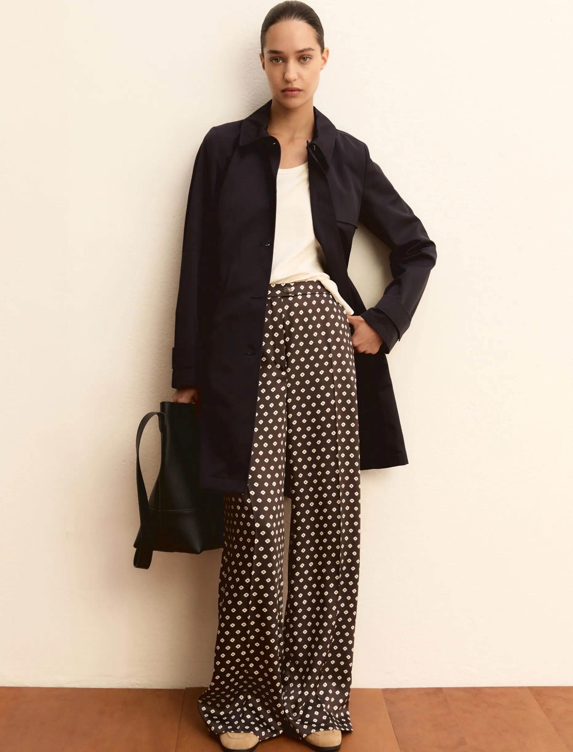 Pantalone in twill stampato - KAKI