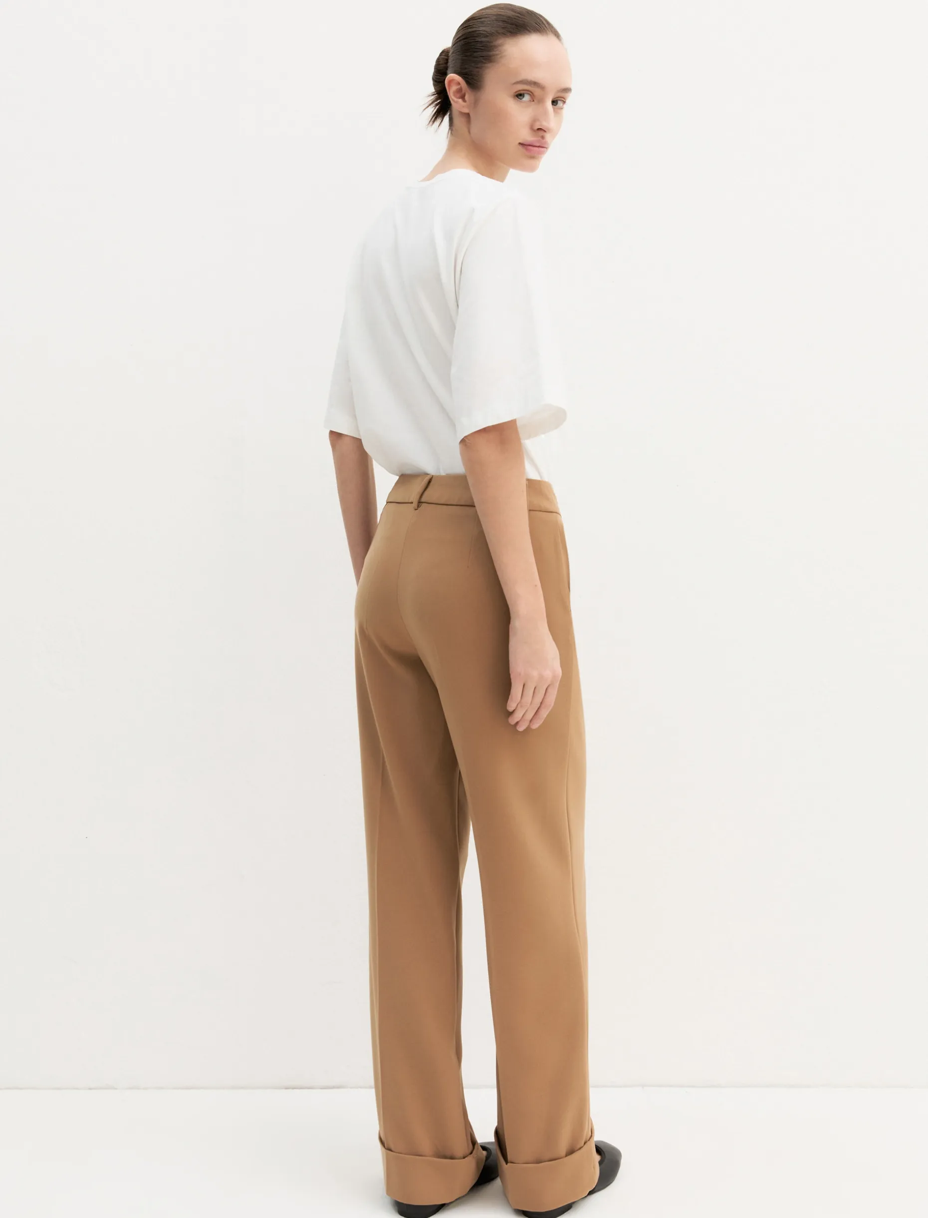 Pantalone in twill stretch - CAMMELLO