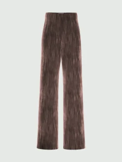 Pantalone in velluto crackle - MARRONE