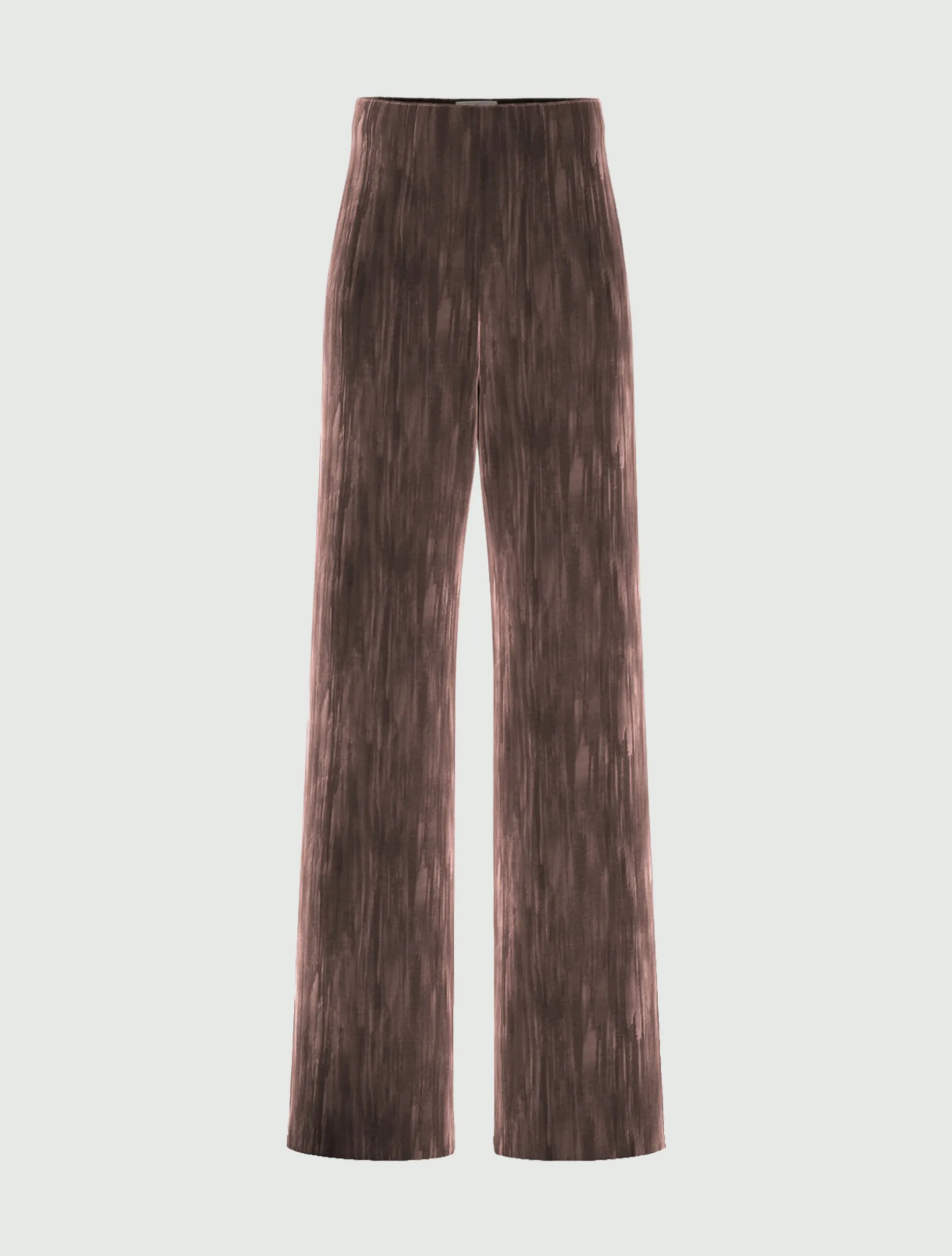Pantalone in velluto crackle - MARRONE