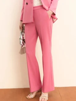 Pantalone slim flare - ROSA ANTICO