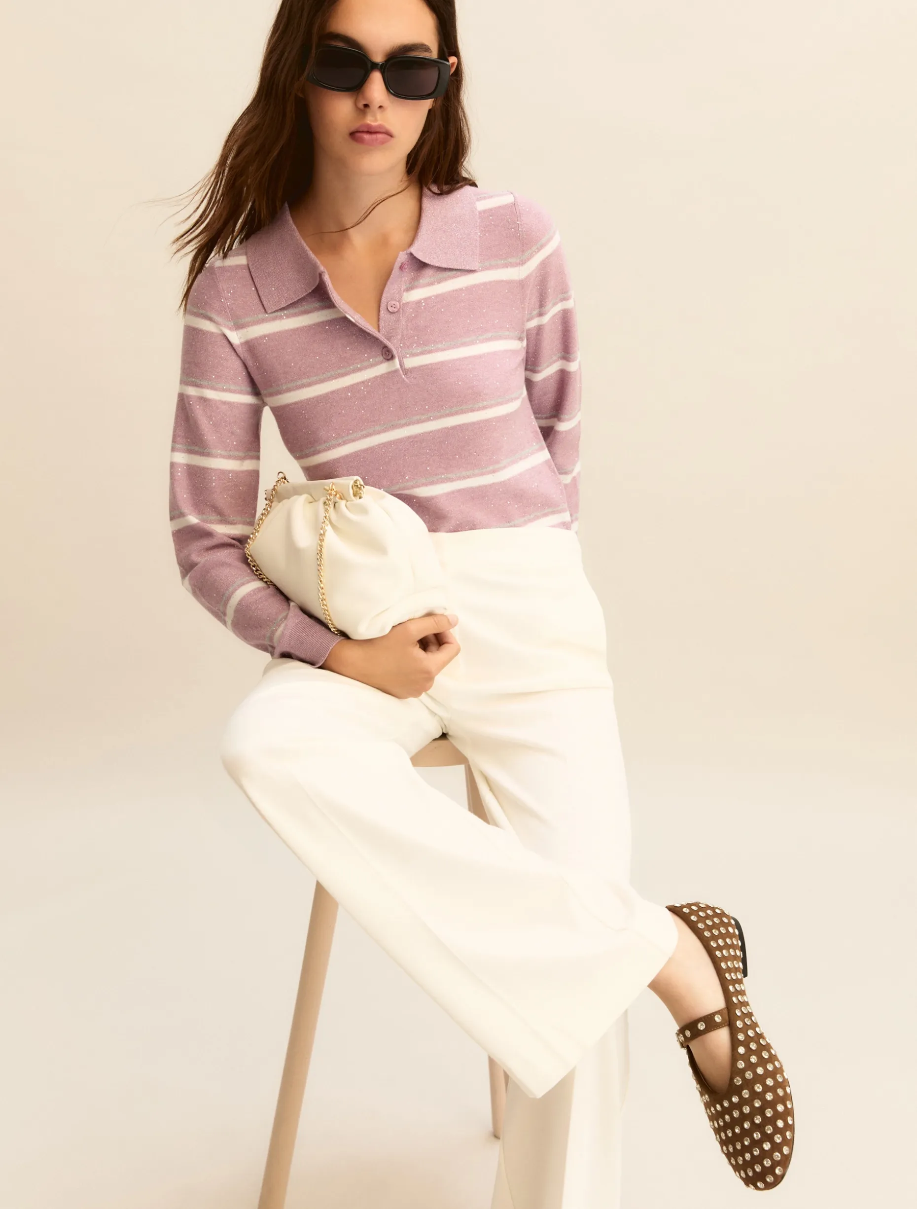 Pantalone ampio in jersey - BIANCO