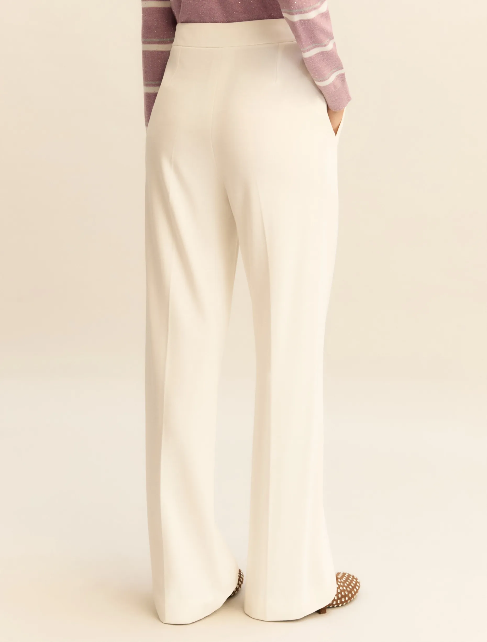 Pantalone ampio in jersey - BIANCO