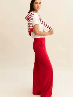 Pantalone ampio in jersey - ROSSO