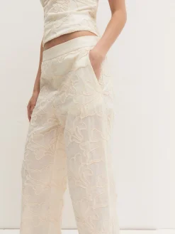 Pantalone morbido in cotone - PANNA