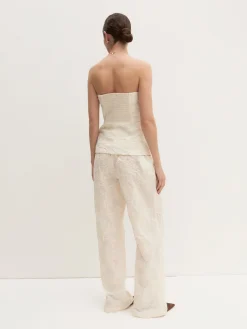 Pantalone morbido in cotone - PANNA